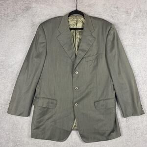 Ermenegildo Zegna Blazer Mens 45L Super 100s Wool Fine Worsted Italy Tailored